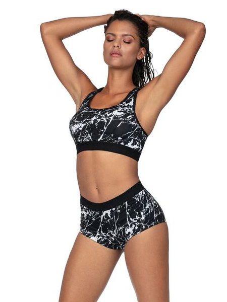 Fitness šortky Izzy černé mramorované