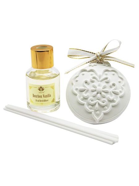Dárkový set difuzéru 30 ml a vonného jílu, Bourbon Vanilla