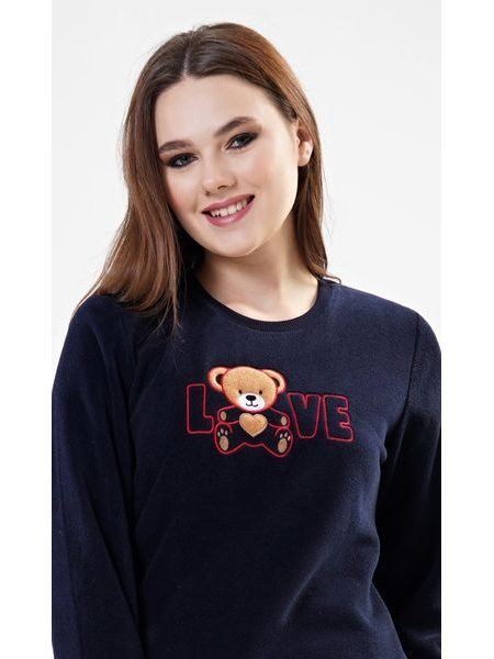 Dámské pyžamo dlouhé Love - červená