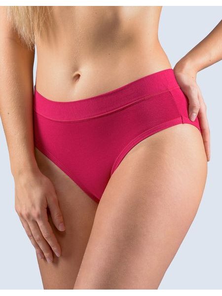 Dámské kalhotky klasické, širší bok, šité, jednobarevné 10255P - bordo
