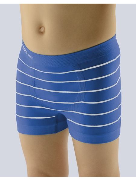 GINA dětské boxerky chlapecké, kratší nohavička, bezešvé Bamboo 25997P - atlantic bílá