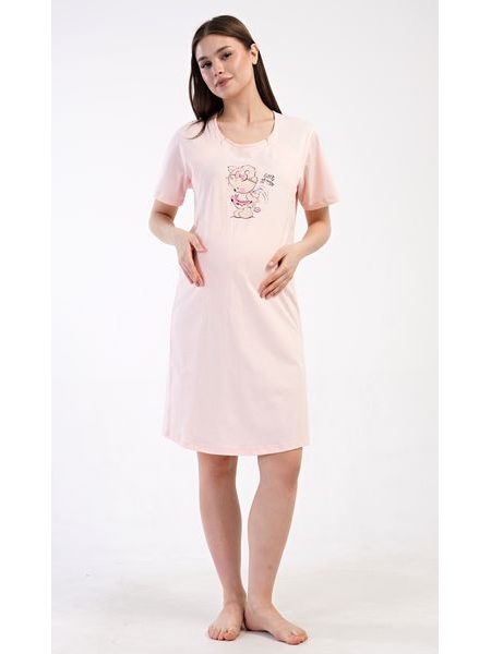 Dámská noční košile mateřská Miláček - světle modrá