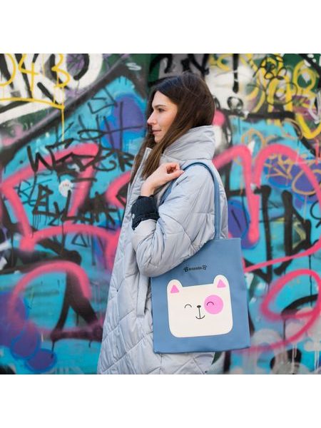 Stylová shopperka - modrá