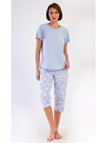 Dámské pyžamo kapri Nature - světle modrá