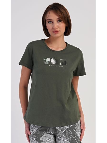 Dámské pyžamo šortky Barbora - khaki