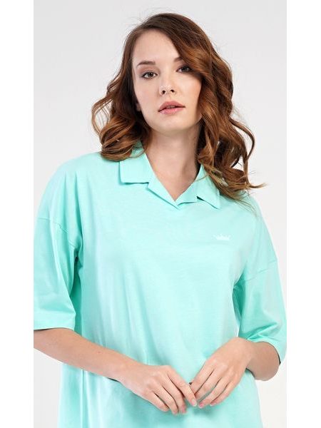 Dámská noční košile s krátkým rukávem Martina 2. jakost - světle zelená