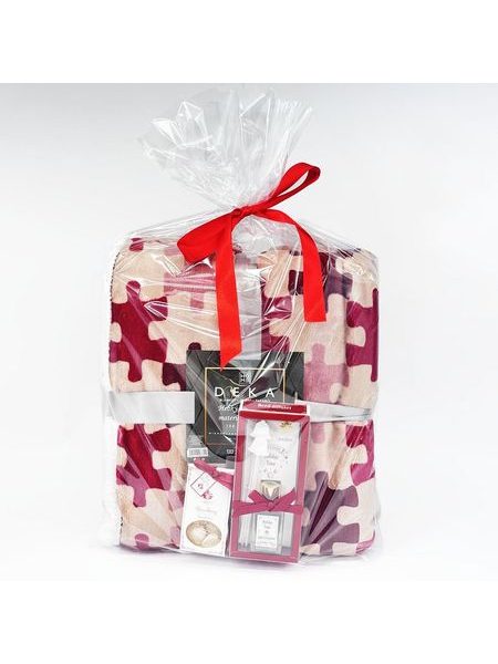 Vánoční set deka puzzle, difuzér a vonné jíly