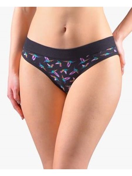 Dámské kalhotky bokové - brazilky, šité, jednobarevné Disco XVII 16173P - černá fialová