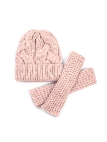 Čepice, palčáky - růžová