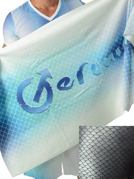 Plážová osuška GERONIMO 1608 bílá/černá 70x140