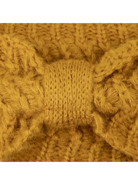 Čelenka s uzlem hořčicová