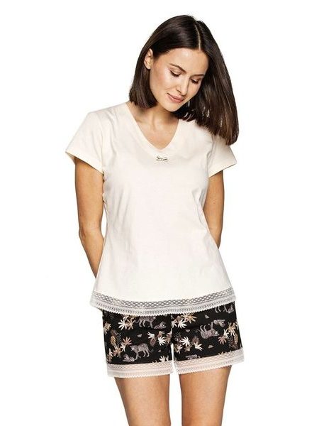 Dámské pyžamo Harper vanilkově žluté