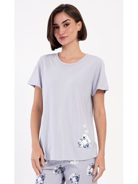 Dámské pyžamo kapri Polar bear - šedá