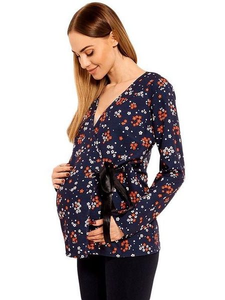 Těhotenská dámská blůza Katie modrá