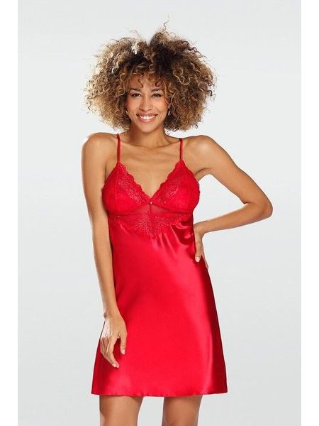 Saténová košilka Frances červená