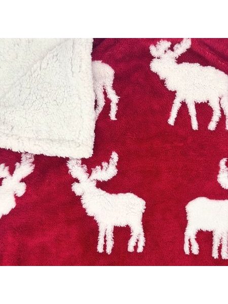 Beránková deka s jacquard vzorem 150 x 200 cm, 480 GSM