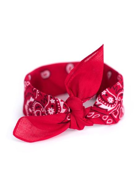 Červený šátek do vlasů pin-up bandana