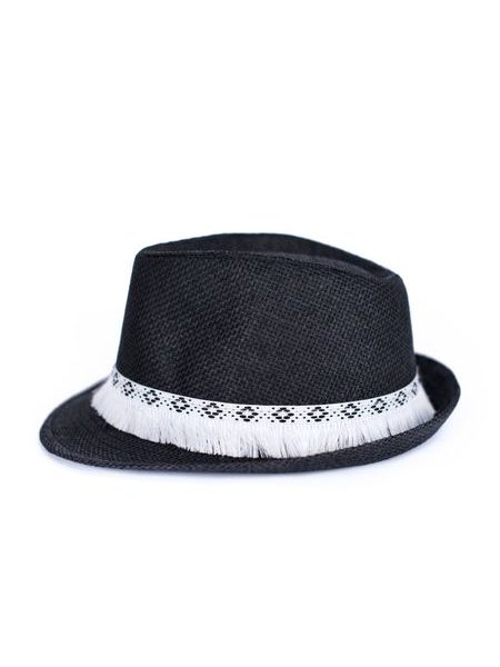 Trilby klobouk černý s třásněmi 58cm