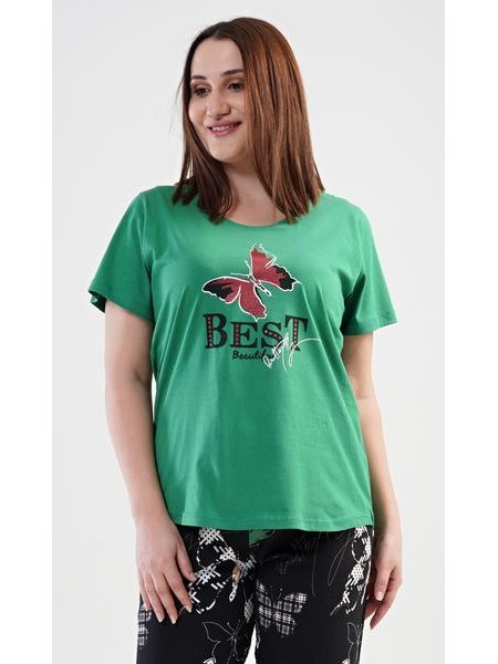 Dámské pyžamo kapri Lenka - zelená