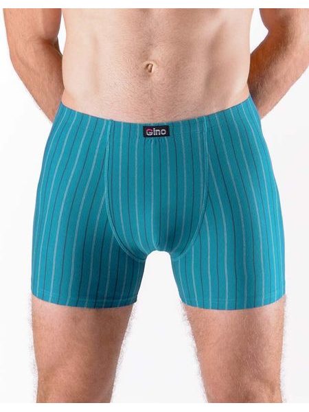 Pánské boxerky delší nohavička, šité 74167P - petrolejová sv. tyrkysová