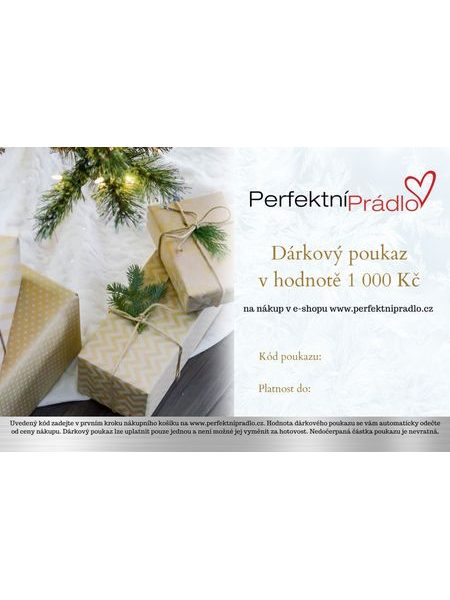 Dárkový poukaz 1000 Kč - emailem