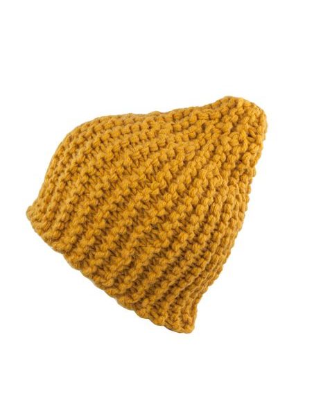 Pletená čepice žlutá