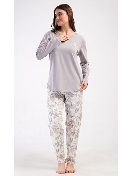 Dámské pyžamo dlouhé Alex - světle modrá