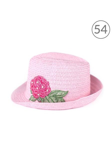 Trilby dámský klobouk bílý a aplikací růže a perliček