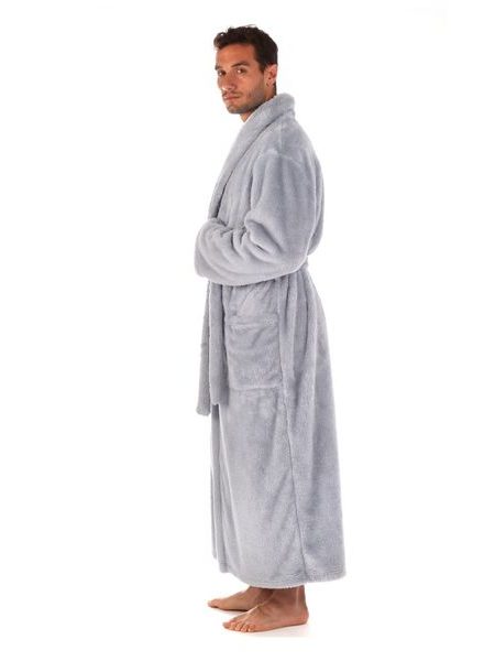 Unisex župan se šálovým límcem LILLY a JACK EXTRA stříbrná