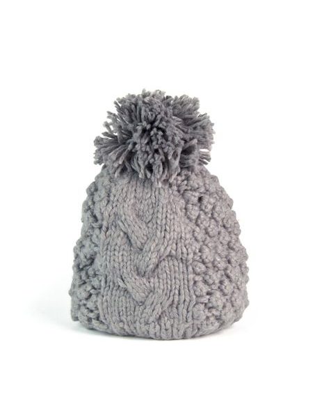 Pletený zimní kulich šedý