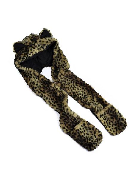 Čepice s leopardím vzorem