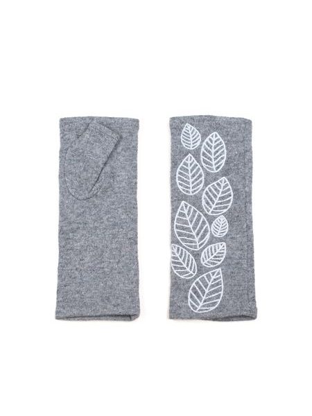 Rukavice bez prstů světle šedé