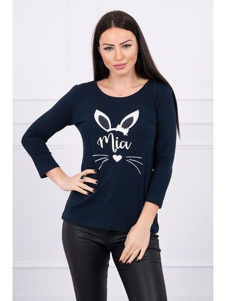 Tričko s nápisem "MIA", tmavě modrá S/M - L/XL