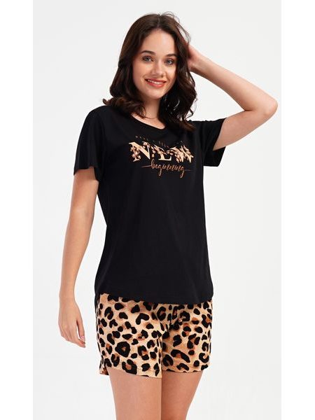 Dámské pyžamo šortky Laura - smetanová