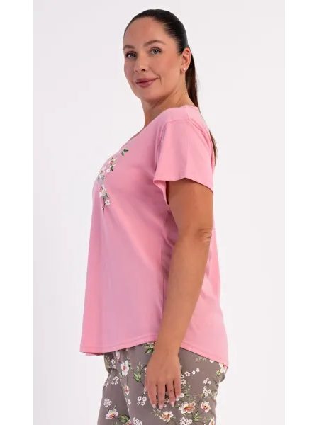 Dámské pyžamo kapri Nikoleta - bílá káva