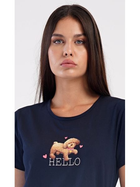 Dámské pyžamo kapri Dominika - tmavě modrá