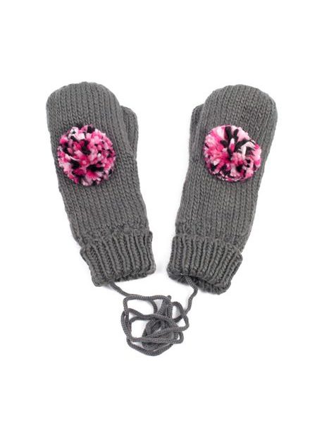 Rukavice s bambulí šedé