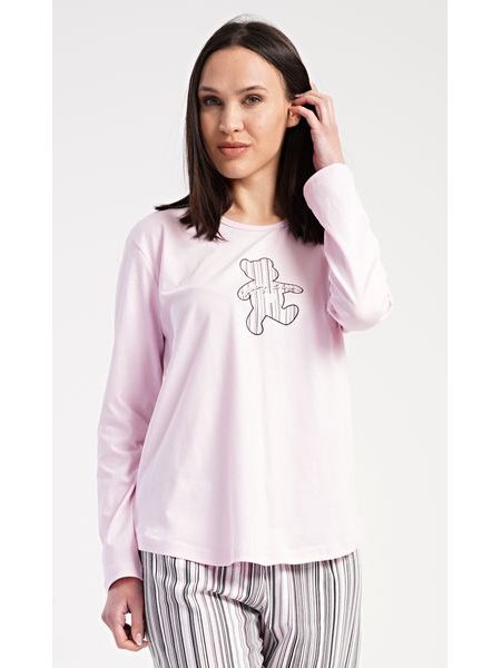 Dámské pyžamo dlouhé Paulína - světle růžová