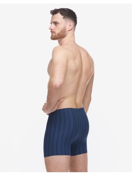 Pánské boxerky delší nohavička, šité 74183 - lékořice sv. modrá