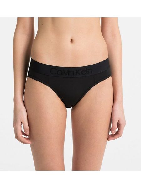 Kalhotky CALVIN KLEIN Tonal Logo bikini ČERNÝ QF4943E
