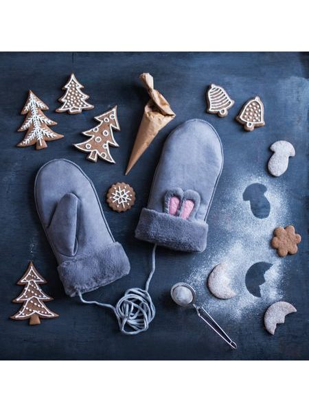 Rukavice Winter bunny růžové