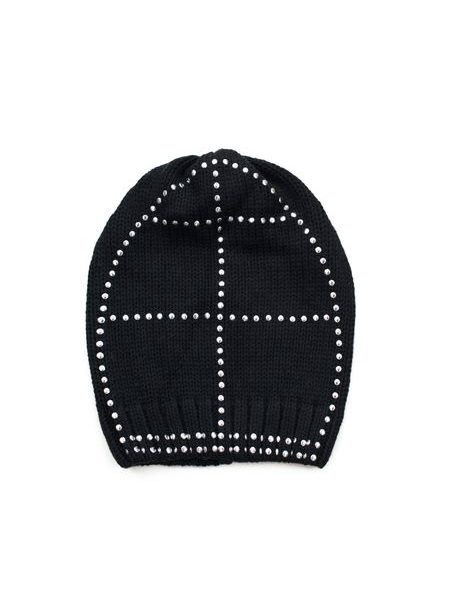 Čepice beanie Stříbrná nit černá