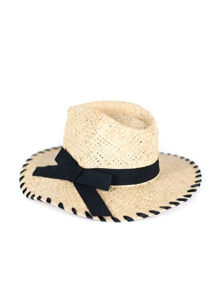 Klobouk letní dámský s černou mašlí