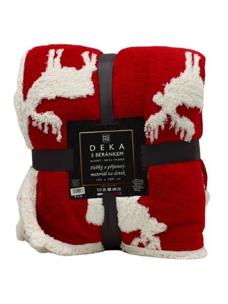 Beránková deka s jacquard vzorem 150 x 200 cm, 480 GSM