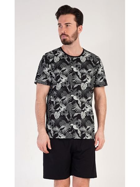 Pánské pyžamo šortky Albert - černá