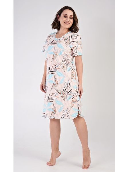 Dámská noční košile s krátkým rukávem Edita - mentolová