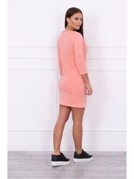 Jednoduché šaty, meruňková