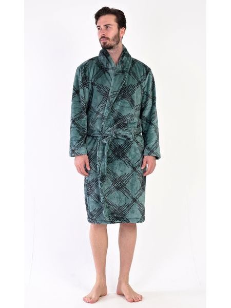 Pánský župan se šálovým límcem Harry - zelená