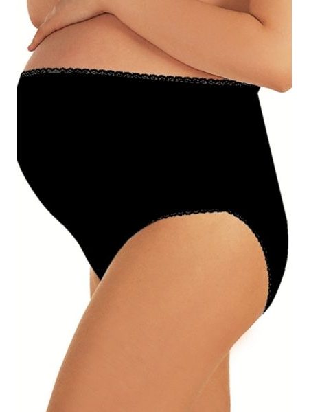 Těhotenské kalhotky Mama maxi černé