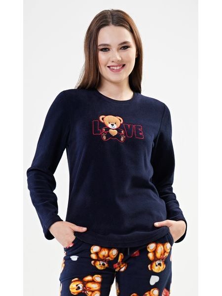 Dámské pyžamo dlouhé Love - červená